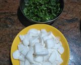 A picture of step 1 of Mooli ki sabzi.