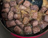 A picture of step 5 of Juicy Diced Steak with Ground Meat.