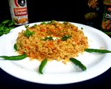 A picture of step 5 of Veg Schezwan Fried Rice.