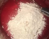 A picture of step 5 of Redvelvet cake.