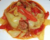 Kolbászos lecsó egyszerűen recept fázis 2 fotója