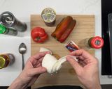 Foto del paso 5 de la receta: Pizza Dualizza de pesto y anchoas