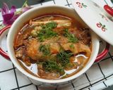 Hình bước làm 3 của món Canh cá diêu hồng nấu thì là