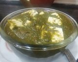 A picture of step 6 of Palak Paneer.