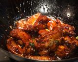 A picture of step 7 of Mongolian chicken wings.
