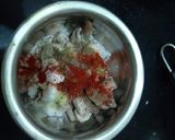 A picture of step 2 of Chilli mushroom.