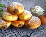 Foto langkah ke 8 dari resep DONAT/BOMBOLONI EMPUUK ISI VANILA & COKLAT CREAM CUSTARD.