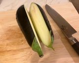 A picture of step 2 of Easy Japanese style pork and aubergine stir.