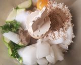 A picture of step 2 of Meatballs with Rice in Chipotle Broth.