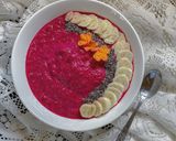 A picture of step 3 of Beetroot Smoothie bowl.