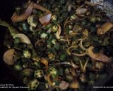 A picture of step 4 of Bhindi fry.