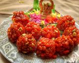 A picture of step 11 of Nutty palm sugar Boondi Laddoos.