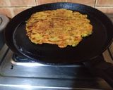 A picture of step 5 of Oats besan mix veg chilla.