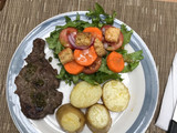 Papas salteadas en ajo