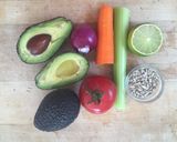 A picture of step 1 of OLIO Guacamole.