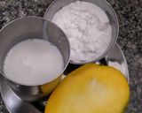 A picture of step 2 of Mango dry fruits shake.