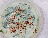 A picture of step 3 of Cucumber and spinach raita.