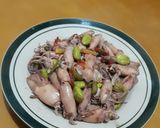 Foto langkah ke 4 dari resep Tumis cumi petai pedas saus tiram.
