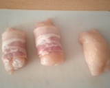 Foto del paso 3 de la receta: Rollitos de pollo y bacon en salsa de nata