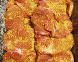 Sült tarja gombával és krumplival recept fázis 2 fotója