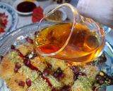 A picture of step 10 of Pomegranate Pistachios Rabri Kunafa Rolls.