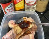 Hình bước làm 1 của món Má đùi gà nướng teriyaki