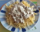 Gombás tészta nagyon finom és egyszerű recept fázis 1 fotója