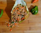 A picture of step 9 of Chinese fried rice.