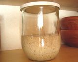 A picture of step 3 of Fizzy Bread Starter using Natural Leaven.