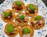A picture of step 4 of Leftover Chapati fry Papdi Chaat.