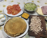 Foto del paso 2 de la receta: Torre de panqueques salada