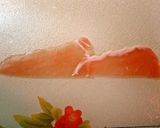 A picture of step 2 of Flower Shaped Appetizers! Easy Cured Ham and Cream Cheese Roses.