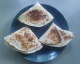 A picture of step 4 of Veg Tortilla Wrap 😋.