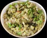 A picture of step 6 of Snake gourd subji.
