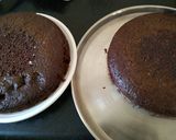 A picture of step 10 of Eggless Layered chocolate strawberry orange cake.
