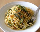 A picture of step 7 of Goya and Tarako Pasta.