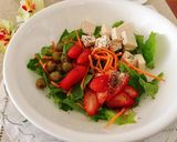 Hình bước làm 2 của món Salad đậu hũ với sốt Thousand Island