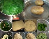A picture of step 3 of Palak Tikki.