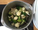 A picture of step 8 of Monkfish with Cauliflower & Spring Onions In Creamy Wine Sauce.