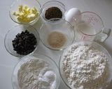 A picture of step 1 of Chocolate Coffee Scones.