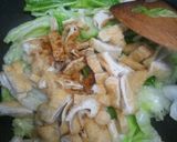 A picture of step 3 of Sweetly Steamed Cabbage and Aburaage with Basil.