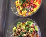 Foto del paso 13 de la receta: Ceviche de salmón con mango y menta / Ceviche de salmón con champiñones, palta y albahaca
