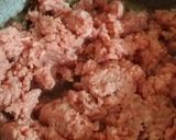 A picture of step 1 of Achari qeema.