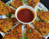 A picture of step 4 of Moongdal toast.