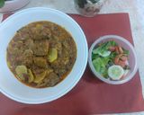 A picture of step 4 of Mutton potato onion masala.