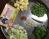 A picture of step 1 of Spring Onion Soup.