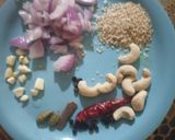 A picture of step 1 of Cauliflower curry with white gravy.
