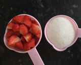 A picture of step 2 of Strawberry coconut balls.