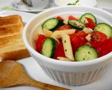 A picture of step 4 of Chilled Tomato and Penne Pasta Salad.