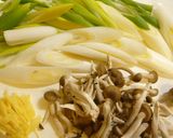 A picture of step 1 of Chicken and Japanese Leek in Soy Sauce & Butter Milk Sauté.